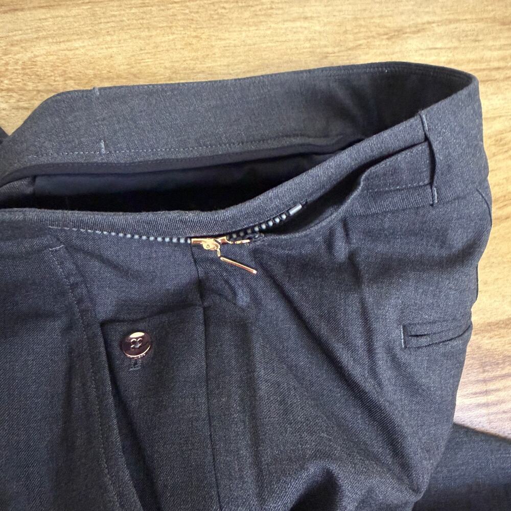 Kit and Ace Pleated Dress Pants Womens 8 Grey Wool Cashmere 26" *Undone Hem - Picture 9 of 11